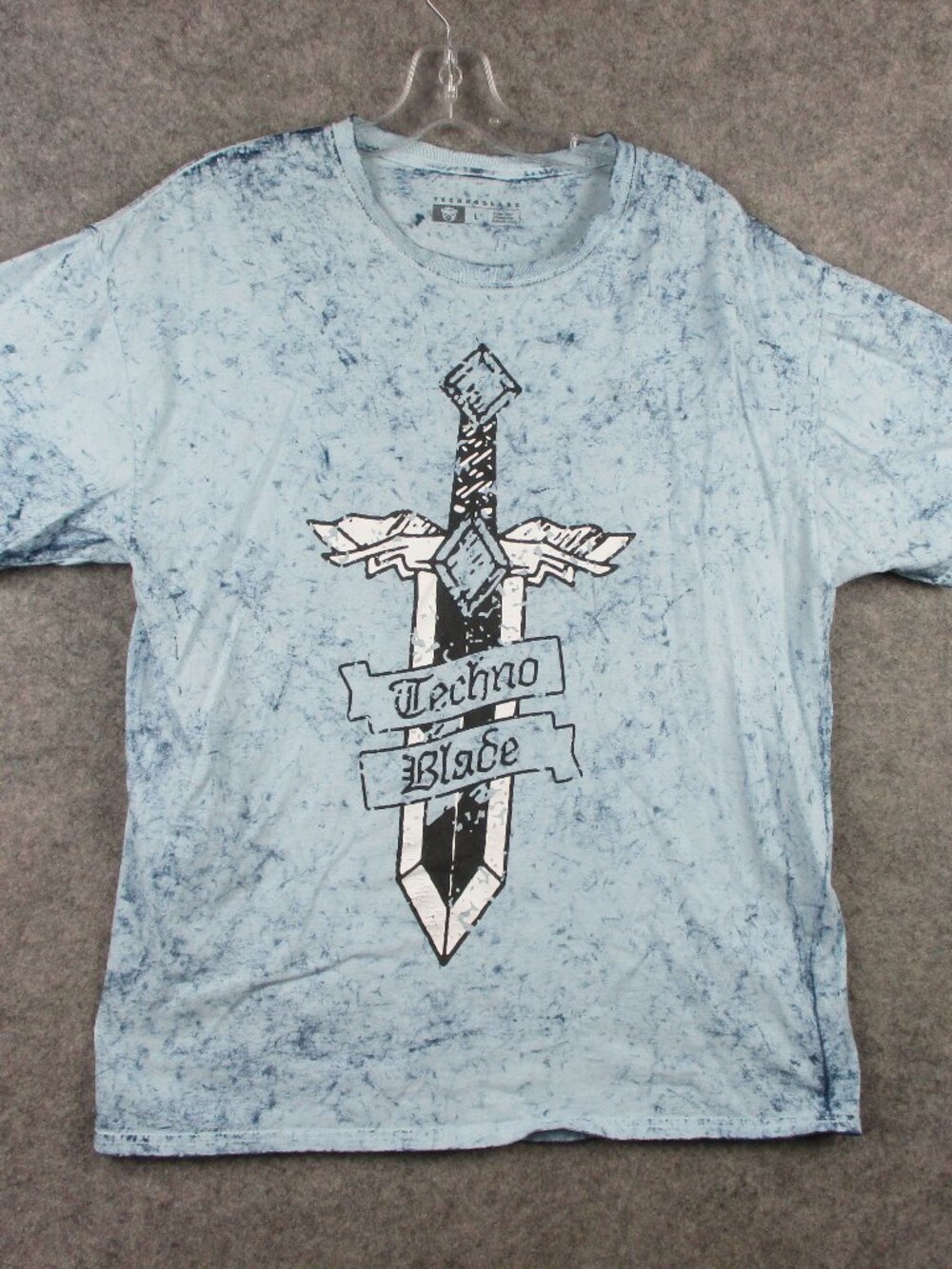 Technoblade T Shirt Mens Large Blue So Long Nerds Tribute Sword Graphic Tee